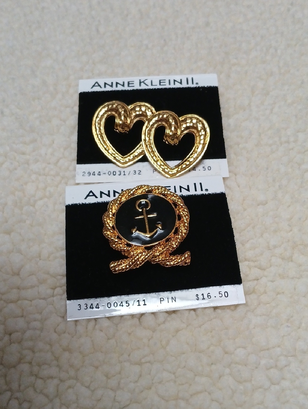 Two Vintage ANNE KLEIN brooch Pins
